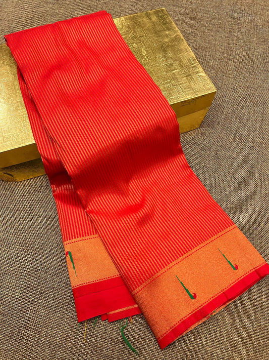 Lining Muniya Paithani Saree