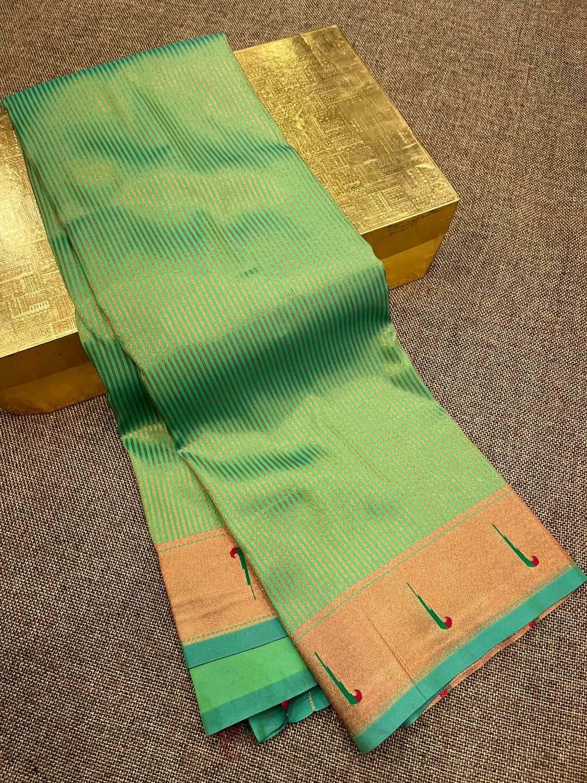 Lining Muniya Paithani Saree