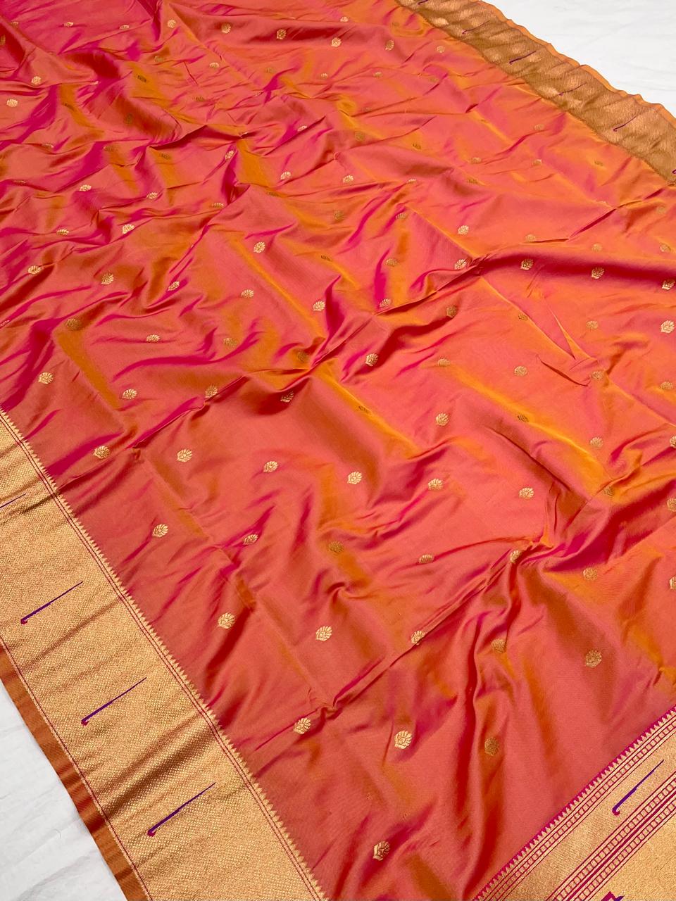 Soft Silk Muniya Paithani Saree