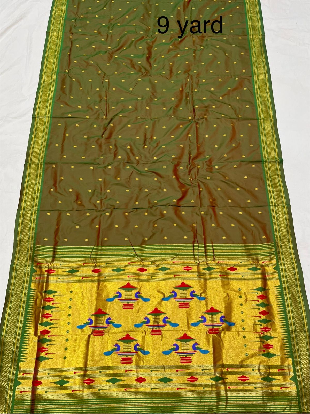 9 yard double pallu saree