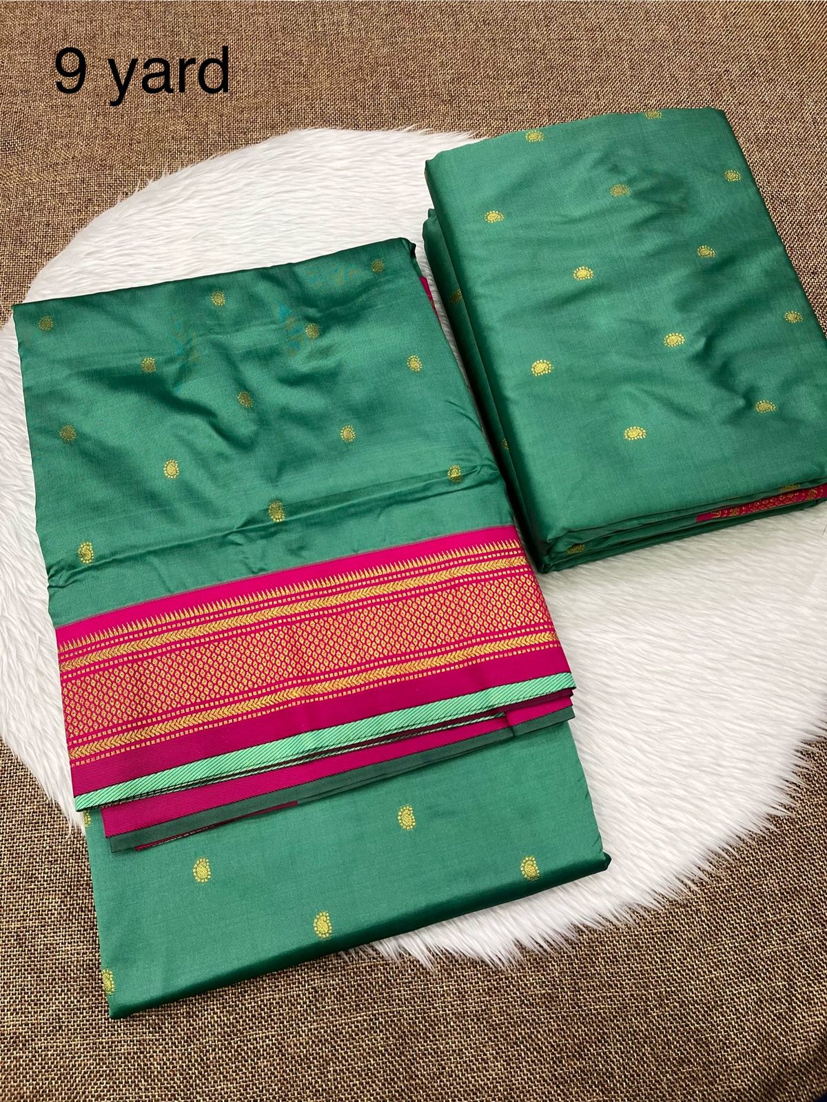 9 yard double pallu saree