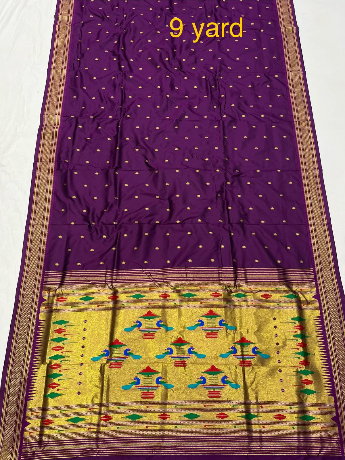 9 yard double pallu saree