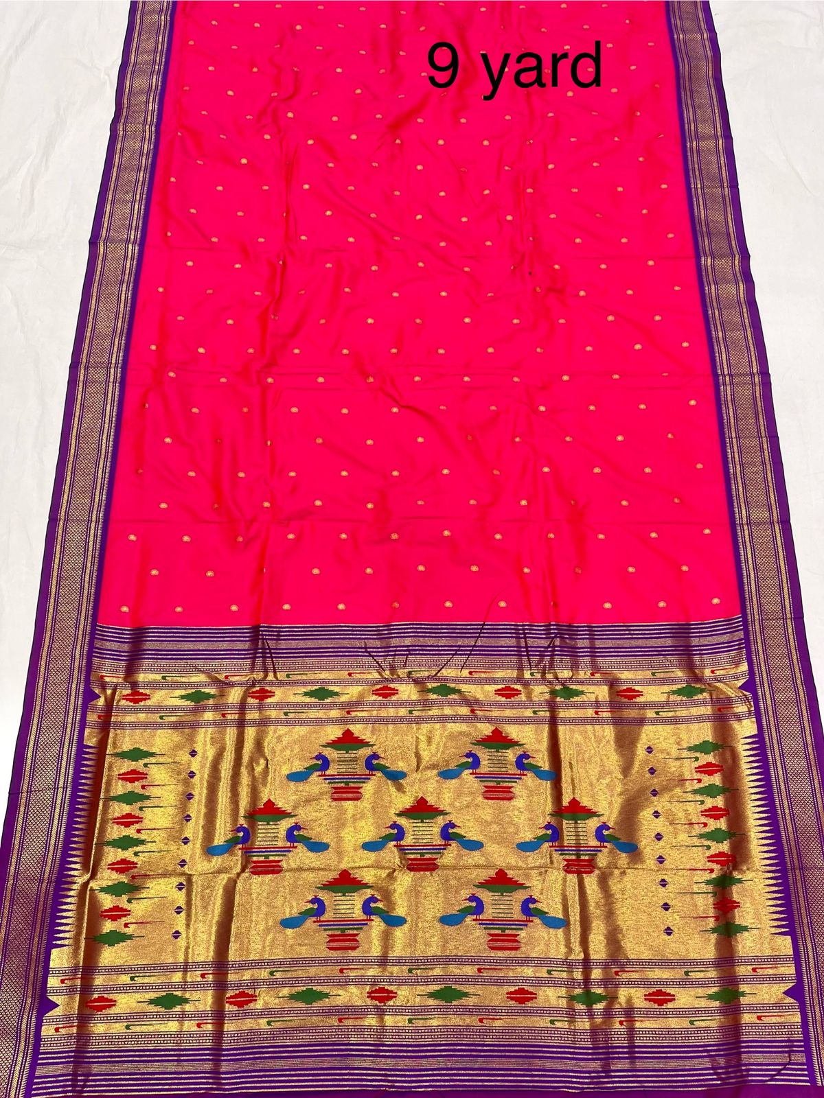 9 yard double pallu saree