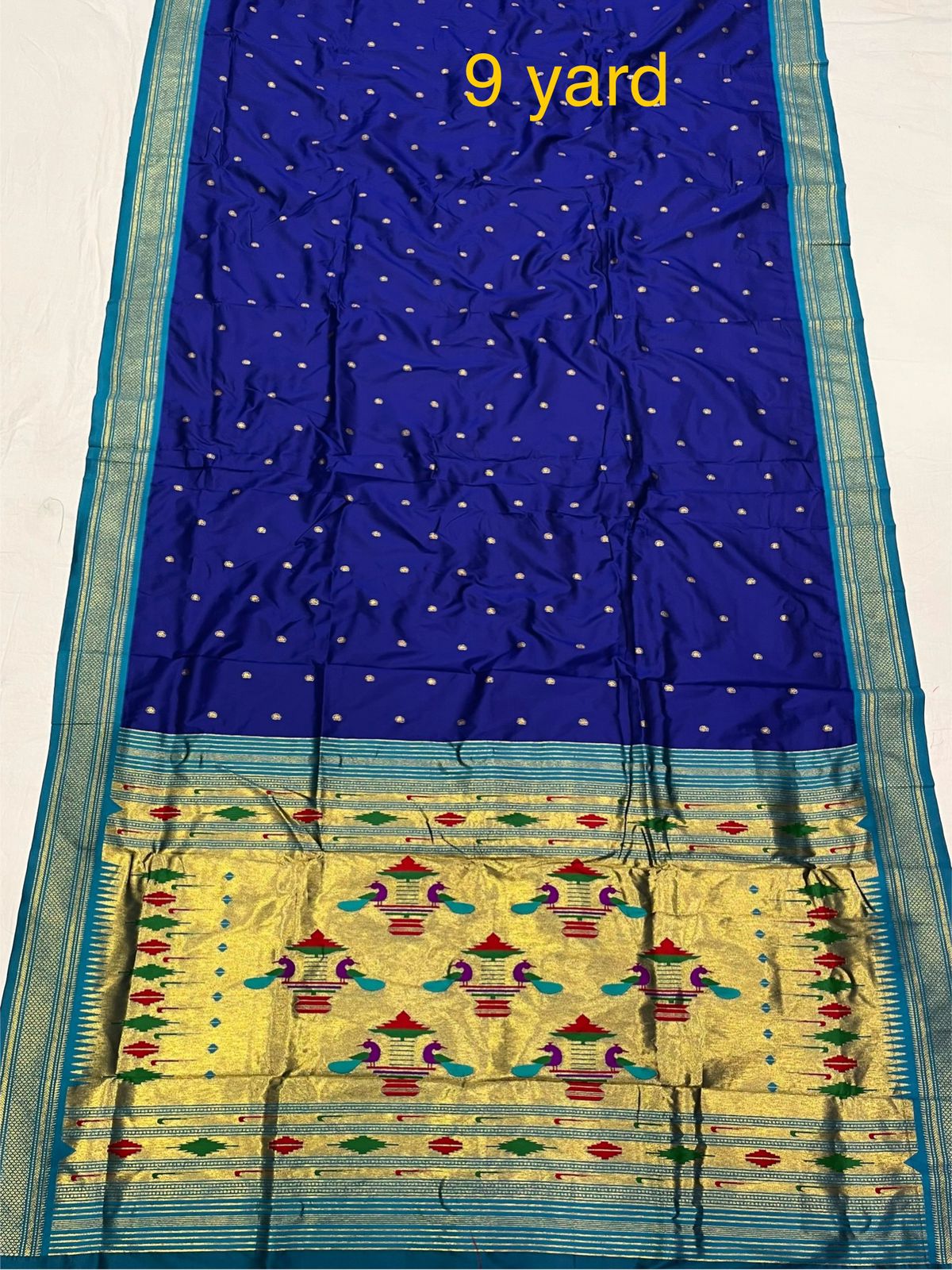 9 yard double pallu saree