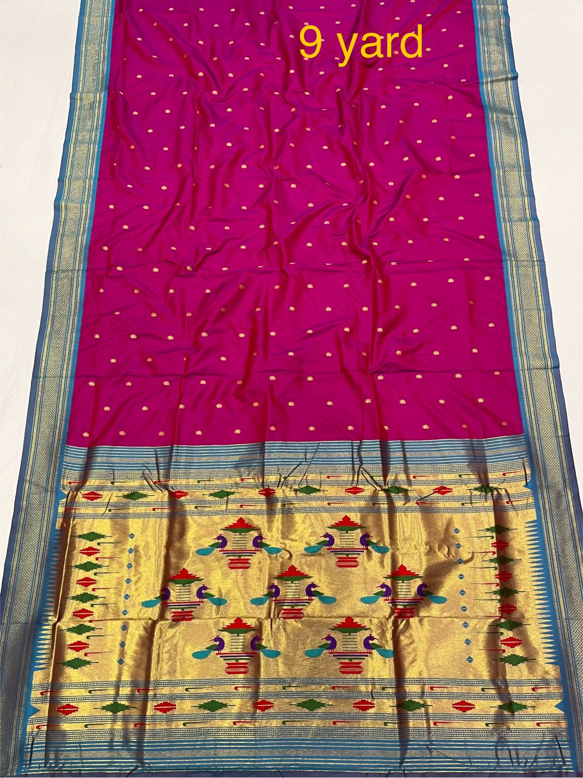 9 yard double pallu saree