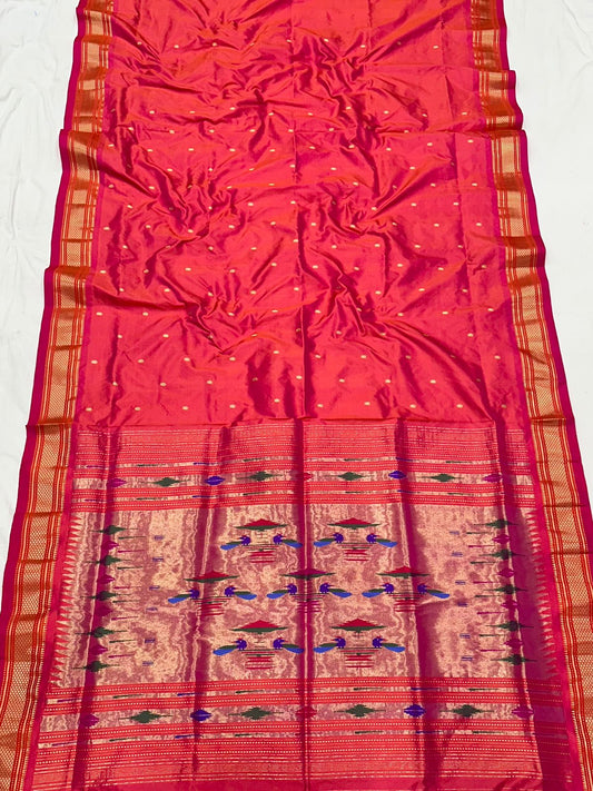 Handloom Double Pallu Paithani Saree