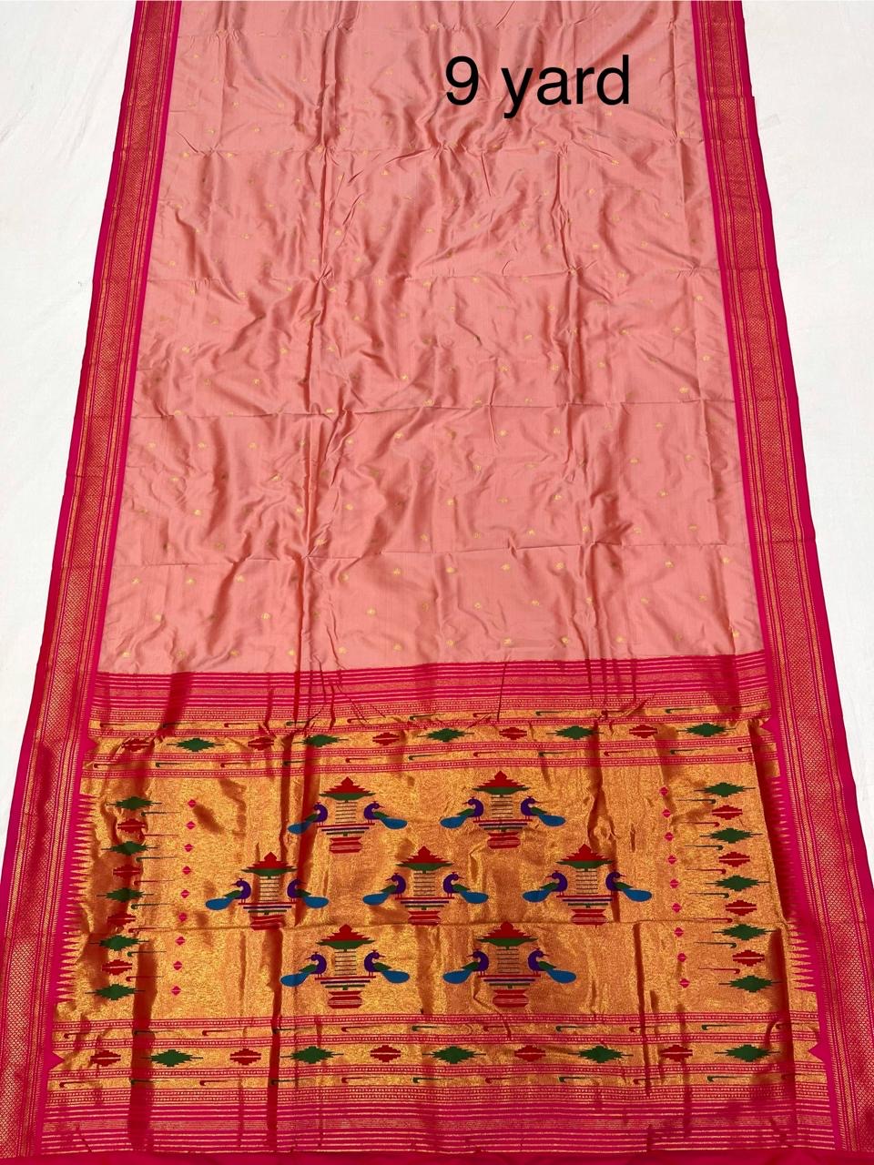 9 yard double pallu saree