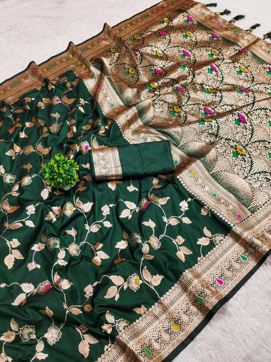 Soft Silk Banarasi Jaal Saree