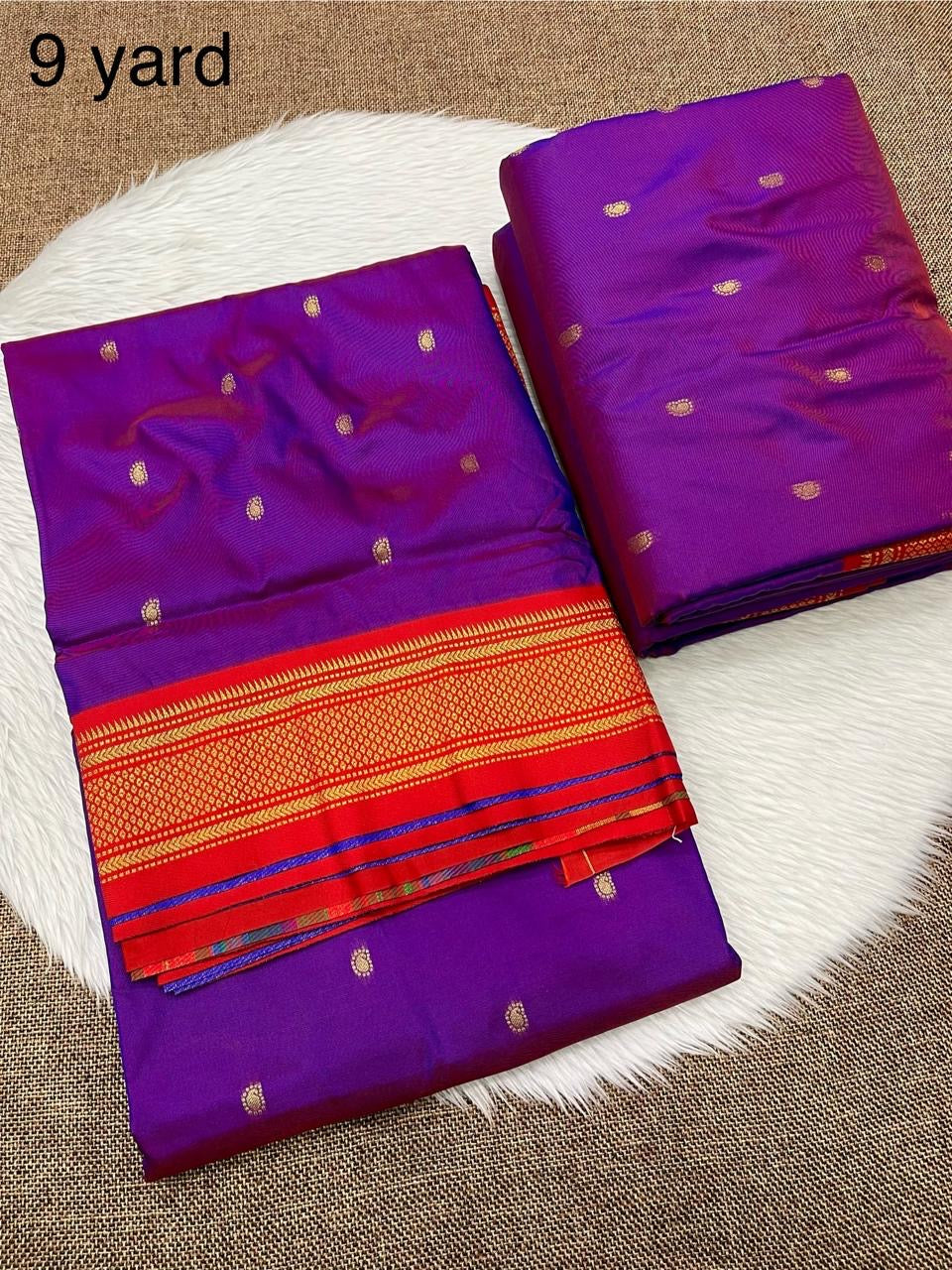 9 yard double pallu saree