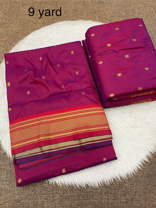 9 yard double pallu saree