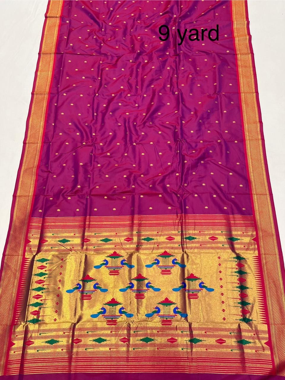 9 yard double pallu saree