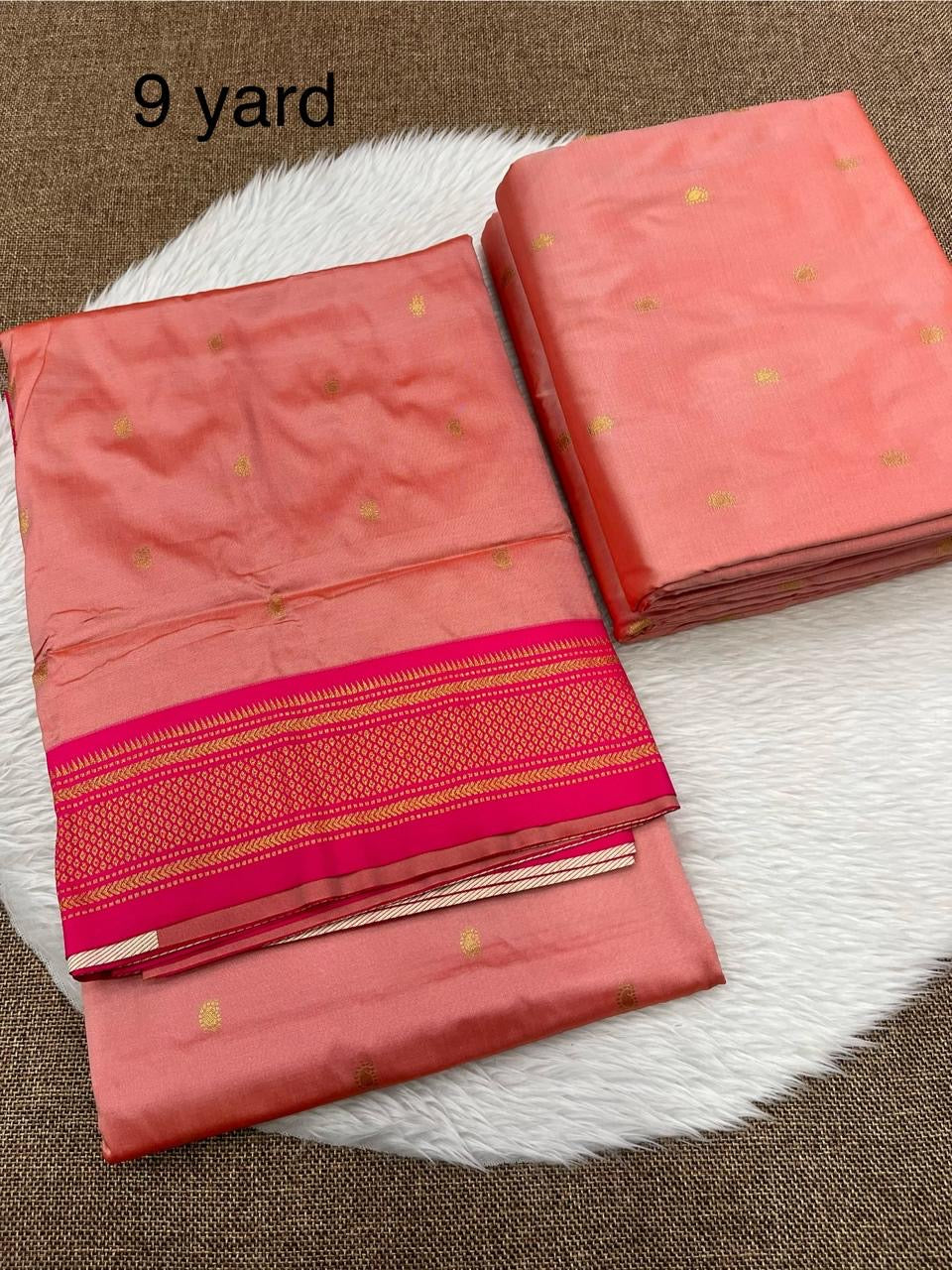9 yard double pallu saree