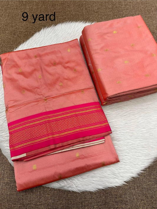 9 yard double pallu saree