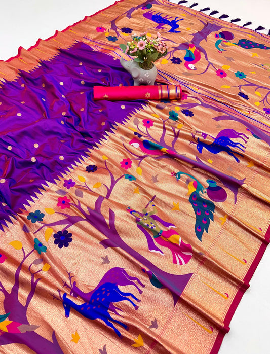 Krishna Paithani Saree