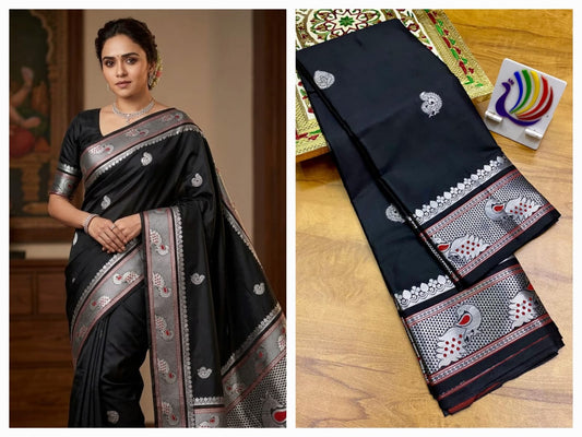 Peacock Paithani saree