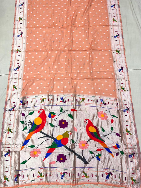 More Popat Cotton Paithani Saree