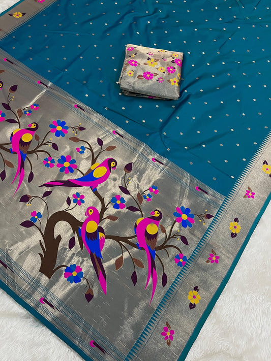 Kanchivaram Soft Silk Paithani Saree
