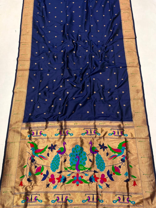 Soft Silk Muniya Paithani Saree