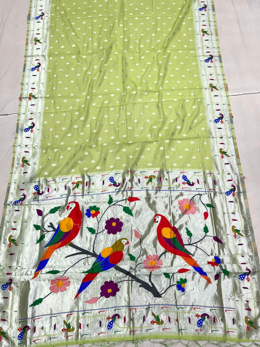 More Popat Cotton Paithani Saree