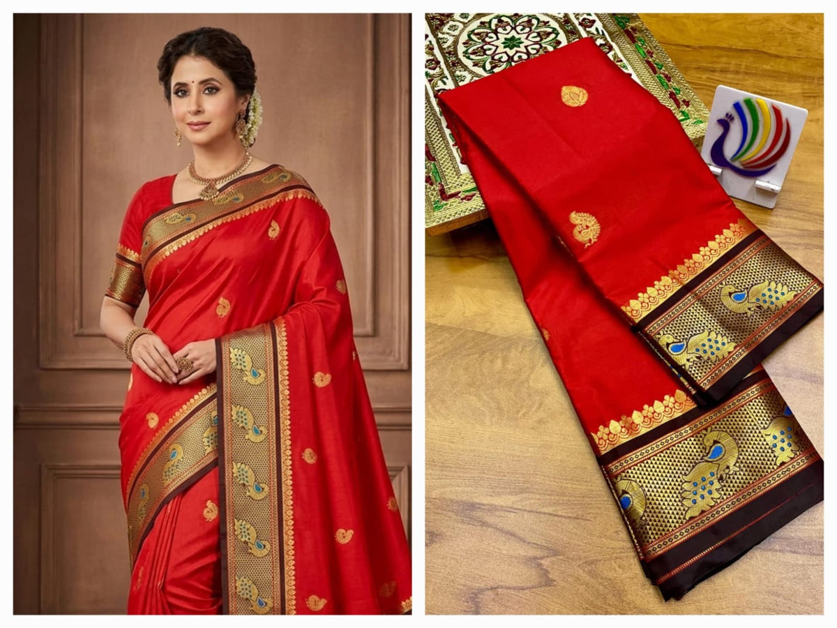 Peacock Paithani saree