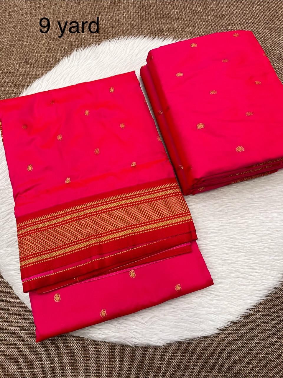 9 yard double pallu saree