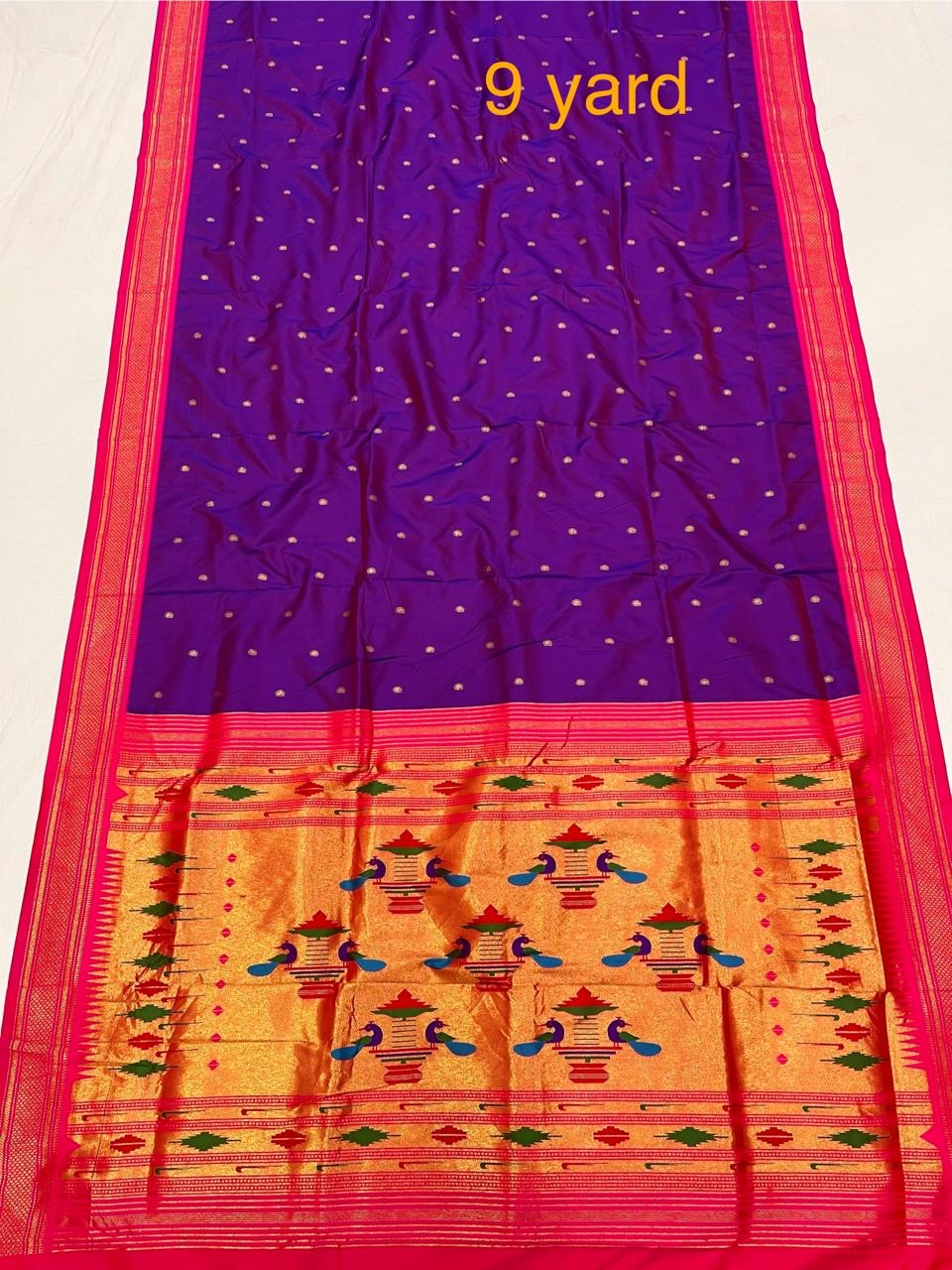 9 yard double pallu saree