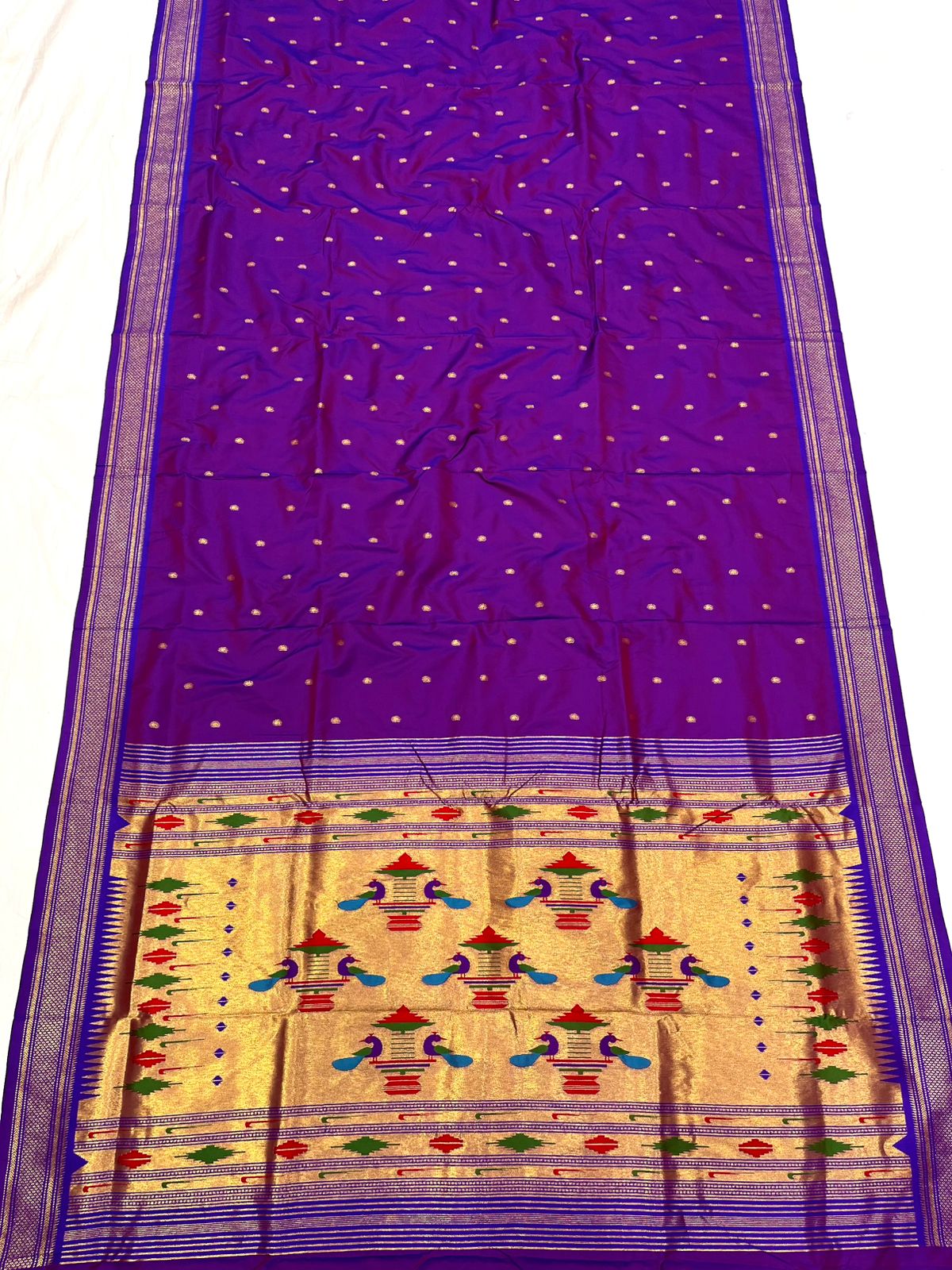 Double Pallu Saree Soft Silk