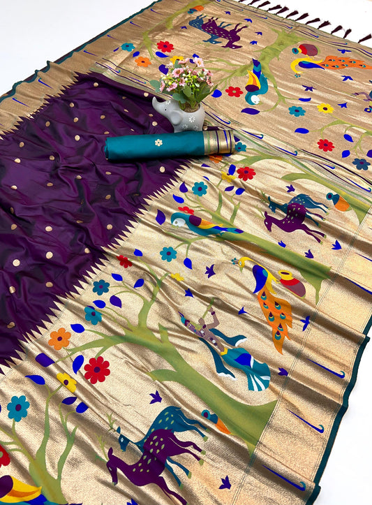 Krishna Paithani Saree