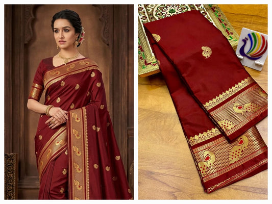 Peacock Paithani saree