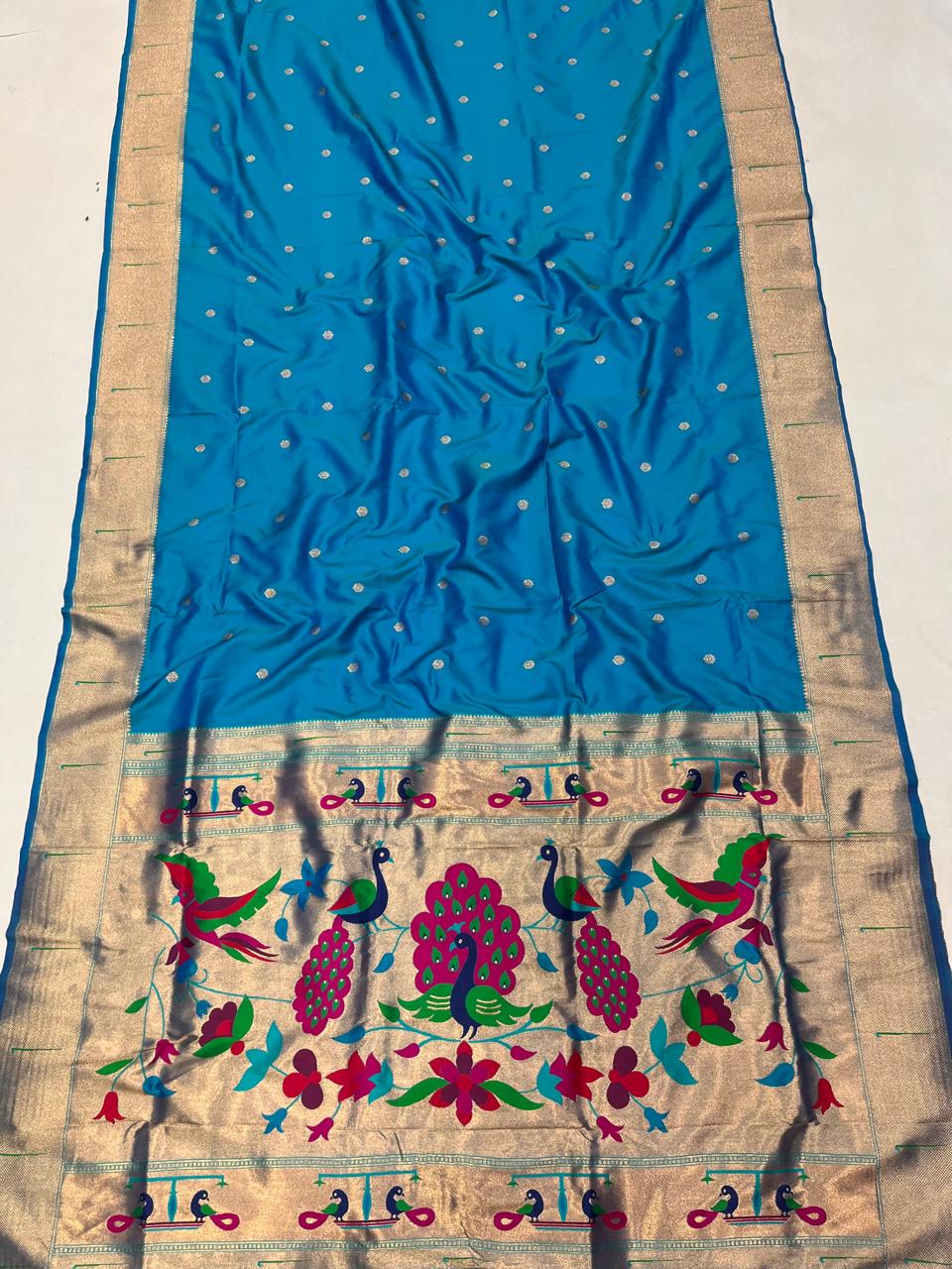 Soft Silk Muniya Paithani Saree