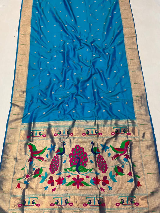 Soft Silk Muniya Paithani Saree
