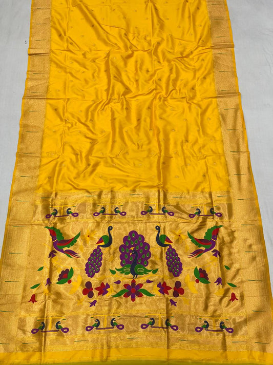 Soft Silk Muniya Paithani Saree