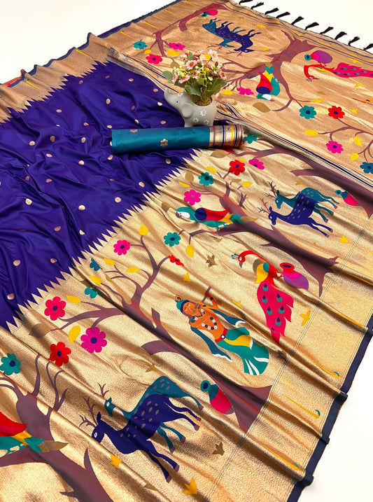 Krishna Paithani Saree
