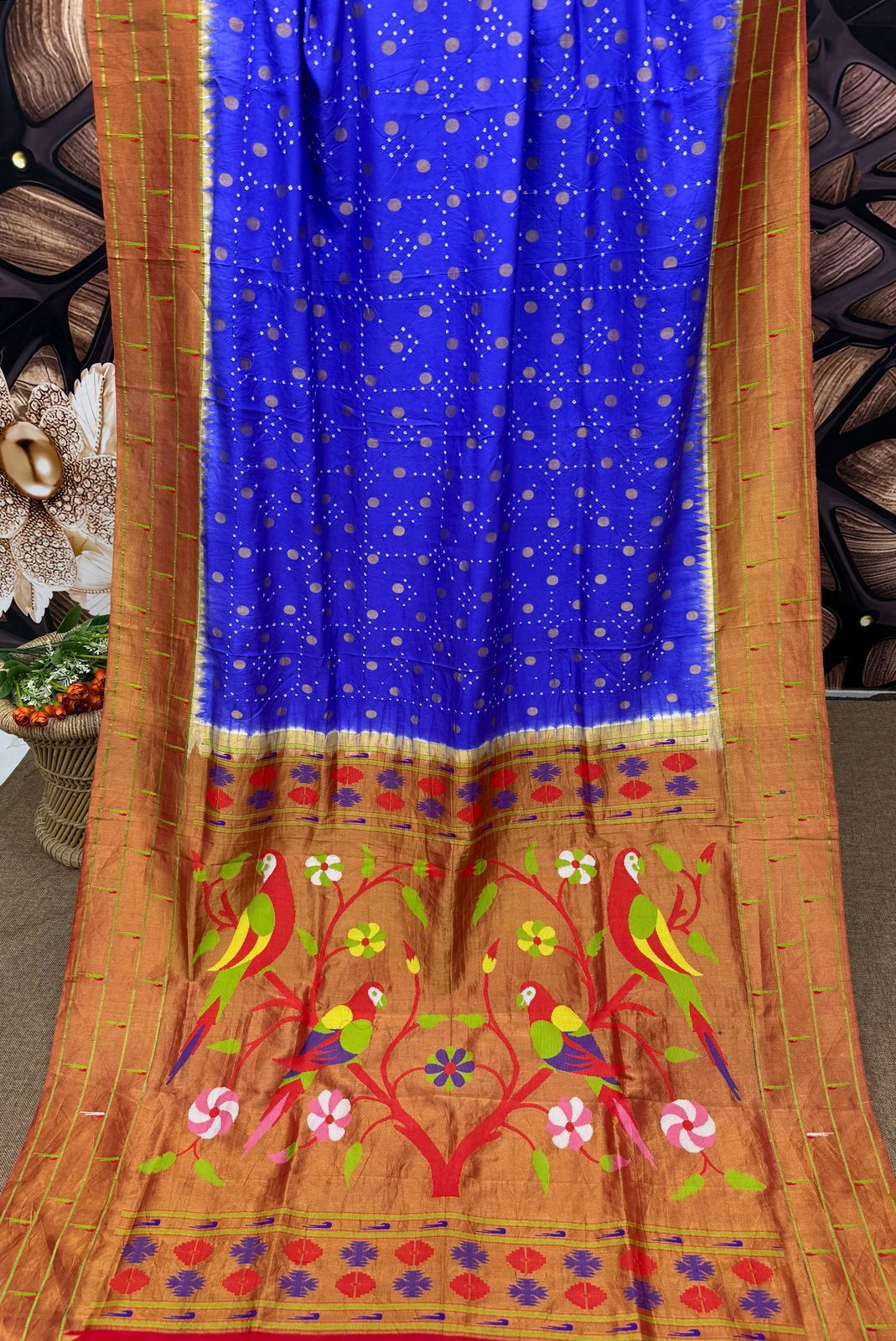 Bandhani Paithani Saree