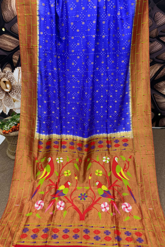 Bandhani Paithani Saree