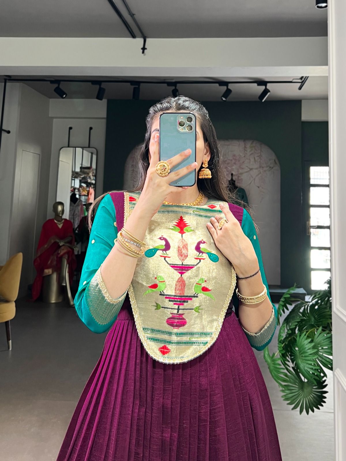 Paithani Long Dress